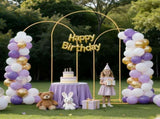 Arch Stand, Set of 3, 2.4/2.2/2 m, Stable Structure, Easy Assembly, Gold Metal Arch V952-BYDGMJSJT8FTVMGMA001V0