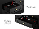 Artiss 7 Chest of Drawers Dresser Table Black FUR-U-CDR-03-BK-AB