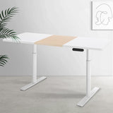 Artiss Standing Desk Motorised Electric Dual Motor 140CM White Pine HASD-B-M10-WHDF-NWDB-140