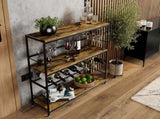 CARLA HOME Large Rack with Glass Holder, Metal Designed Bottle Holder and Wood Countertop for LSB-36267