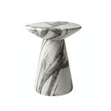 Interior Ave - Veneta Stone Side Table - Panda Marble Finish V355-IA-ST-VEN-PAN
