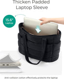 Tote Bag for Women, Lightweight Puffy Tote Bag with Compartments Shoulder Bag Handbag for Travel, V1258-DP02-F-1