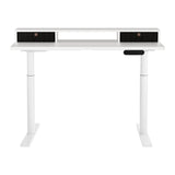 Artiss Electric Standing Desk with Storage Rack Shelf Drawers White 120CM HASD-B-M10-WHDF-HDR-120