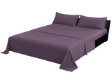 1000 Thread Count Cotton Rich Double Bed Sheet Set 4 Piece, Soft Feel Microfibre Blend, Solid C CVC-10DBL-LIL