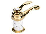 Solid Brass Mixer Tap Cold/Hot Water Faucet with Ornaments for Basin Sink V1294-YM0727-JY07261-02