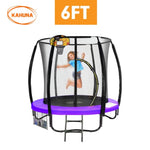 Kahuna Classic 6 ft Trampoline with Basketball Set - Purple TRA-KAH-06-PU-BB