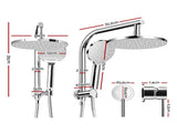 Cefito 9'' Rain Shower Head Set Handheld Round High Pressure Mixer Tap Chrome SHOWER-A1-RO-9-SI-MIXER-RO