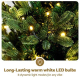 Jingle Jollys Christmas Tree 1.2M LED Potted Xmas Tree Party Decor 8 Light Modes XM-TR-4FT-GR-LED-POT