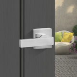 VEVOR Entry Door Handle, Satin Nickel Square Handle Set with Lever Door Handle No Lock, Adjustable V952-GGSBDMNBDSFXMCY8VV0