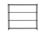 Artiss 4-Tier Kitchen Rack Shelf with Wheels Shelving 152x45x187CM Adjustable Metal Storage Shelves KR-MEL-4S-150-BK
