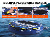 Towable Tube for Boating, 1-2 Riders Inflatable Boat Tubes and Towables, 340 lbs, 51.8" Round Water V952-CQTLPDYX2R00WRC12V0