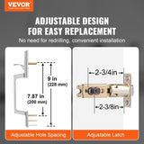 VEVOR Entry Door Handle, Satin Nickel Square Handle Set with Lever Door Handle No Lock, Adjustable V952-GGSBDMNBDSFXMCY8VV0