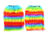 6 Pairs Fluffy Leg Warmers Rainbow Gay Pride LGBTQ Bulk V563-15179-6PCS