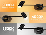 Battery Operated Sconces Set of 2, Swing Arm Lamp with Remote Control, Not Hardwired Led V1171-CB-SA-CWL-CCT-2