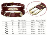Premium Genuine Leather Dog Collar/Durable Real Leather Adjustable Collars For Male Female V1188-MS-430-1674-4