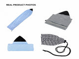 Soft Fleece Surfboard Cover Dust Protection Sock with Drawstring Closure for Daily Storage Transport V1341-ZY-J6XHSU3W-BLUEWHITE-23050CM906197