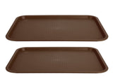 2pcs Food Tray Multifunctional Thickened Slip Resistance Chinese Fast Food Serving Tray for Dining V1294-YM0523-3118220042813