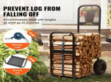 Firewood Log Cart, 113 kg Load Capacity, Outdoor and Indoor Wood Rack Storage Mover with Pneumatic V952-DCCH43XH27XWYTWGDV0