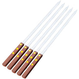 8 Pack Barbecue Utensil, Barbecue Skewers, Extra Long Stainless Steel Skewers with Solid Wood V1237-ZY-528-212