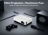 White M3S 1080P Mini Projector AU Plug Includes Manual V1221-WHITE-M3S-1080P-MINI-PROJECTOR-AU-PLUG-INCLUDES-MANUAL