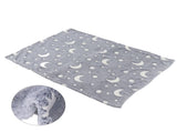 1.5x2m Luminous Blanket Double Side Flannel Star Moon Design Soft Glow in The Dark Blanket for V1294-YM0523-3117220043213
