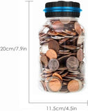 Digital Piggy Bank UK Coin Counter - Large Transparent Piggy Bank with LCD Screen - Piggy Bank as a V1259-DP01-BO-213