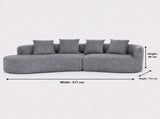 Arco 3 Seater Compressed Sofa V1158-ZE9919-TL1907-21-DGY