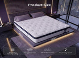 Levitex 35CM Double Mattresses Gel Memory Foam and 7-Zone Ergonomic Pocket Spring, Anti-Roll MATTRESS-F-OMNI-35-D