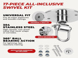 3PCS Heavy Duty Speed Bag Mount Hardware Set with Quick Release Pin Boxing Accessories Silver V1308-DSZKI-473-3