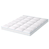Giselle Bedding 1500GSM Bamboo Pillowtop Mattress Topper 10cm Thick Pad for Back Pain Relief, High TOPPER-BAM-10-D