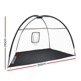 Everfit 3.5m Golf Practice Net Portable Training Aid Driving Target Tent Black PN-G006-BK