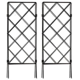 Durable Iron Garden Trellis Black Climbing Stand for Plants 2Pcs V1370-AZ4-15258