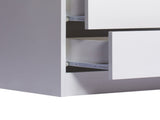 Levede Bedside Tables RGB LED Side Table White FU6001-WH