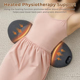 Triple Fusion Back Massager, 3-in-1 Electric Lumbar Support Pillow Heat, Vibration & Air Traction, V1107-110-96745-LTG