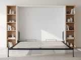 Double Wall Bed in White Space Saving Murphy Bed Kit with Gold Door Handle V63-953751