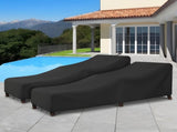 Patio Chaise Lounge Cover Water Resistant, 2 Pack of Pool Lounge Chair Covers for Outside Stackable V1258-DP02-WO-494
