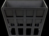 Black Fire Pit Square Log Patio Garden Heater Outdoor Table Top BBQ Camping V63-835261
