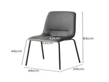 Levede Stackable Dining Chairs Kitchen Grey Set of 8 CH1093-4-DGX2