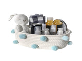 Cotton Rope Knitting With Fur Ball Storage Basket Snacks Keys Sundries Basket V1294-YM0523-220209HJ01-2