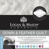 Logan and Mason 75% Feather 25% Duck Down Premium Quality Quilt Super King V442-LED-QUILT-25DOWN75FEATHER-WHITE-SK