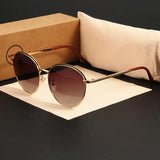 Minority design sense sunglasses-do not bump into individual styles, showing a unique fashion V1107-MJ002-GOLDEN BROWN