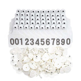 1-100 Cattle Number Ear Tag 6x7cm Set - Medium White Cow Sheep Livestock Label V238-SUPDZ-40208916742224