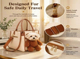 Large Teddy Bear Dog Carrier Bag Breathable Tote
Plush Bear Design, Breathable Mesh, Wide Shoulder V1107-CS-YTCH27