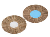 Woven Wall Mirror Decorative Hanging Round Seagrass Wall Mirror for Bedroom Living Room Home V1294-YM0703-3115230038812