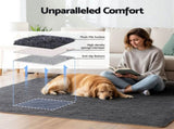 Artiss Floor Rug 140x200cm Plush Area Shaggy Rug Living Room Bedroom Carpet Grey FLR-FLU01-140X200-GY