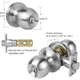 Doorknob,Entry Doorknobs Lock with Keys,for Front Door,Exterior and Interior Doors,Satin Nickel V1192-AZ-W-18944
