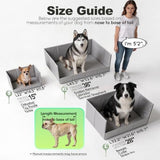 Dog Grass Pad with Tray, Foldable Litter Box High Wall, Indoor Potty Easy Clean Puppy Pee Pad V1107-135-45373-GRY3