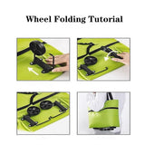 2-in-1 Foldable Shopping Trolley Bag, Waterproof Oxford Fabric & 33 lbs Heavy Duty Rolling Cart, V1366-AZ2-W-10836