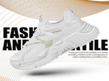 1Pair Women Shoes Sneakers White Chunky Thick Sole Durable Non Slip Material V1370-AZ4-18186