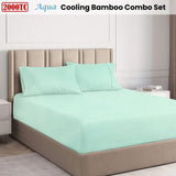 Ramesses Aqua 2000TC Cooling Bamboo Combo Set Queen V442-KIT-FITTEDSS-2000COOLBAMBOO-AQUA-QS